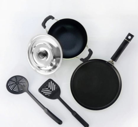 Sumeet Aluminium Non-Stick Cookware- Set of 4 Rs.599 - Pepperfry