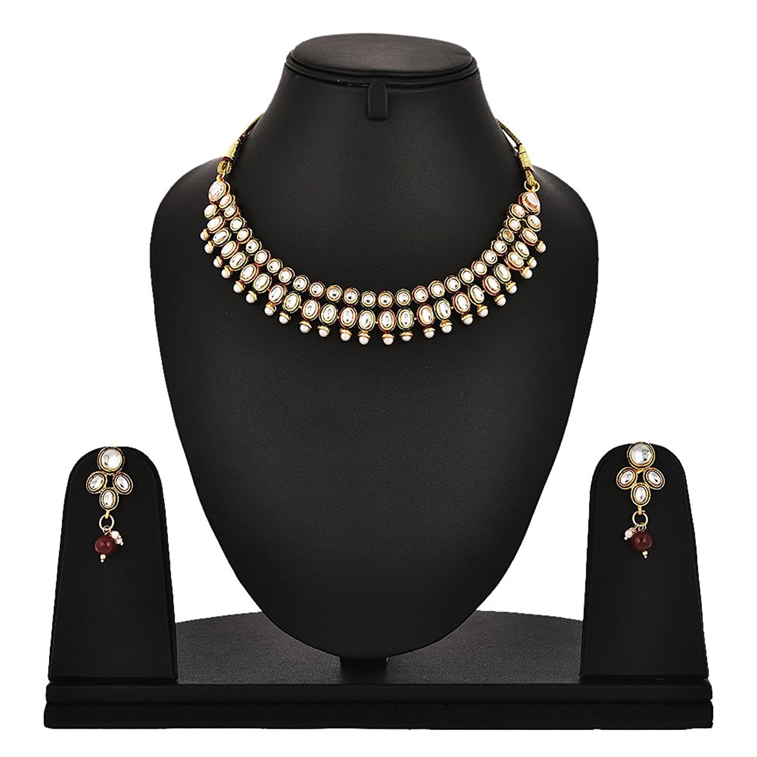 Zeneme Diva Fancy Party Wear Traditional Kundan Choker Necklace Set with Earrings Rs.260 - Amazon