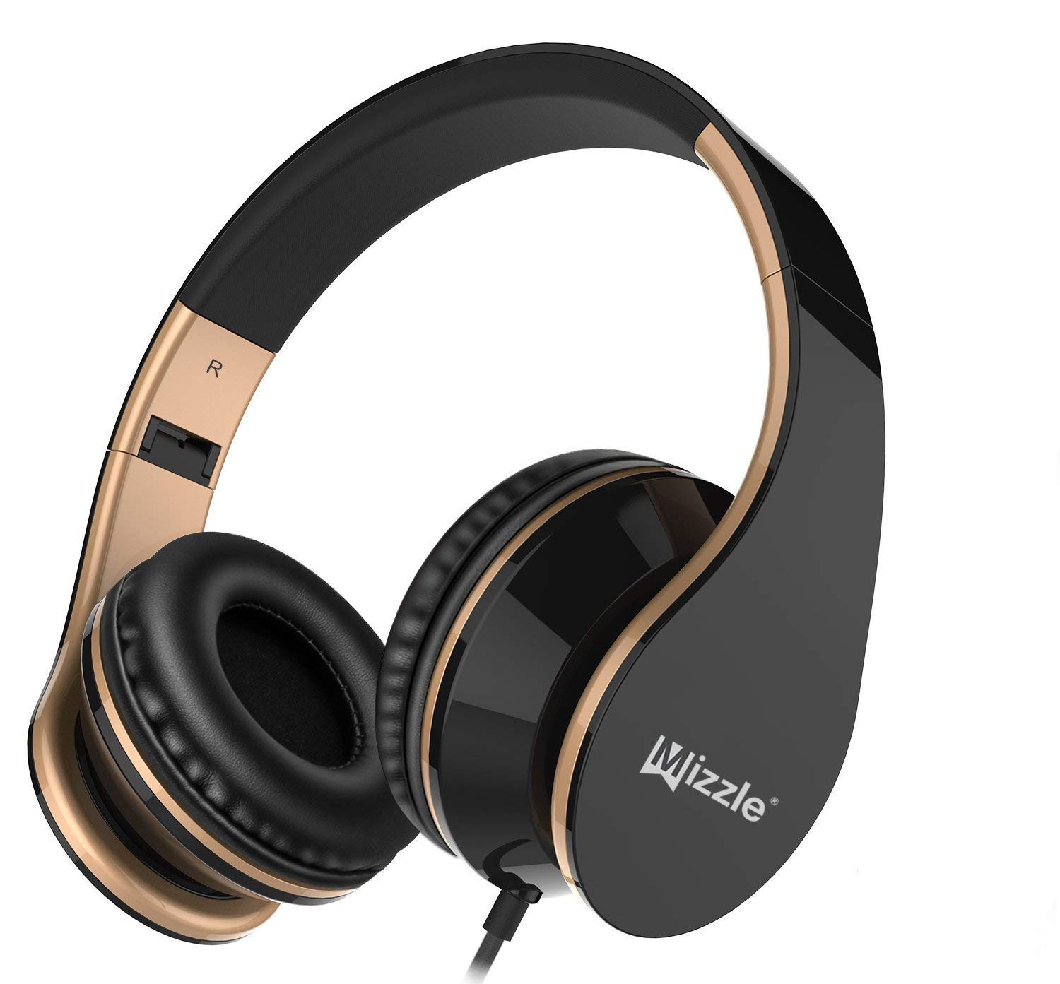 Mizzle Wired On-Ear Stereo Portable Foldable Headsets with Microphone