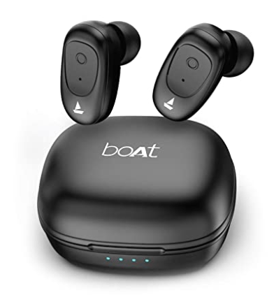 boAt Airdopes 201 True Wireless Earbuds with BT v5.0, IPX 4 Sweat and Water Resistance, in-Built Mic with Voice Assistant