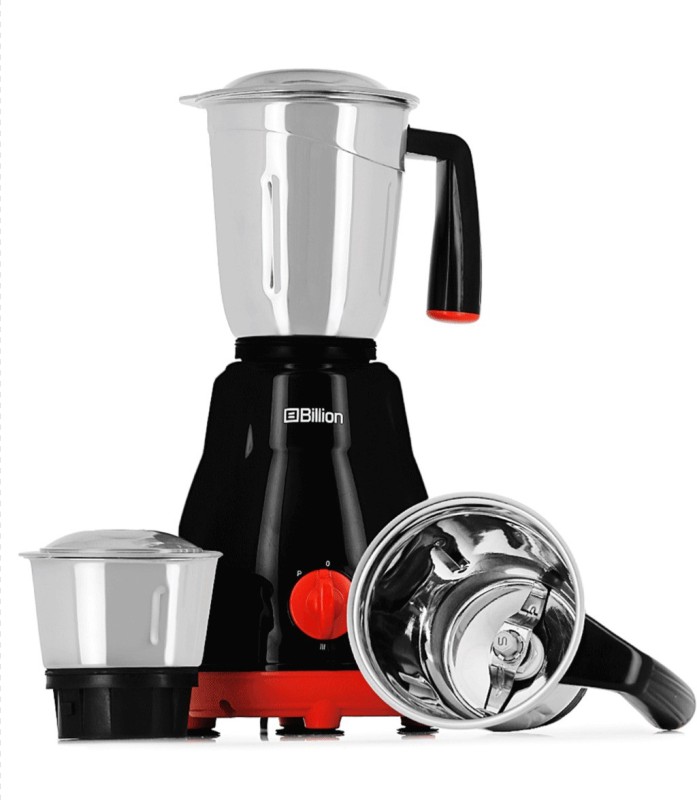 Billion Big Jar MG101 550 W Mixer Grinder  (Black, 3 Jars)