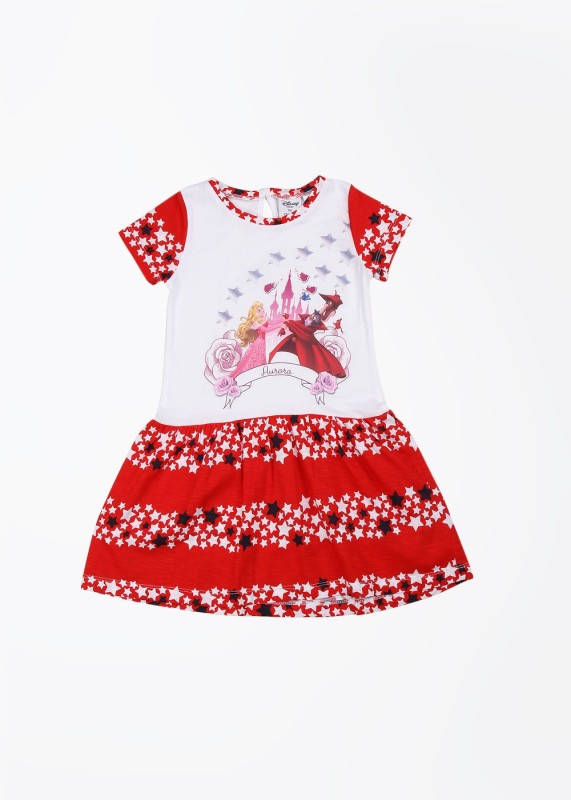 Girls Mini/Short Dress  (Multicolor, Half Sleeve)