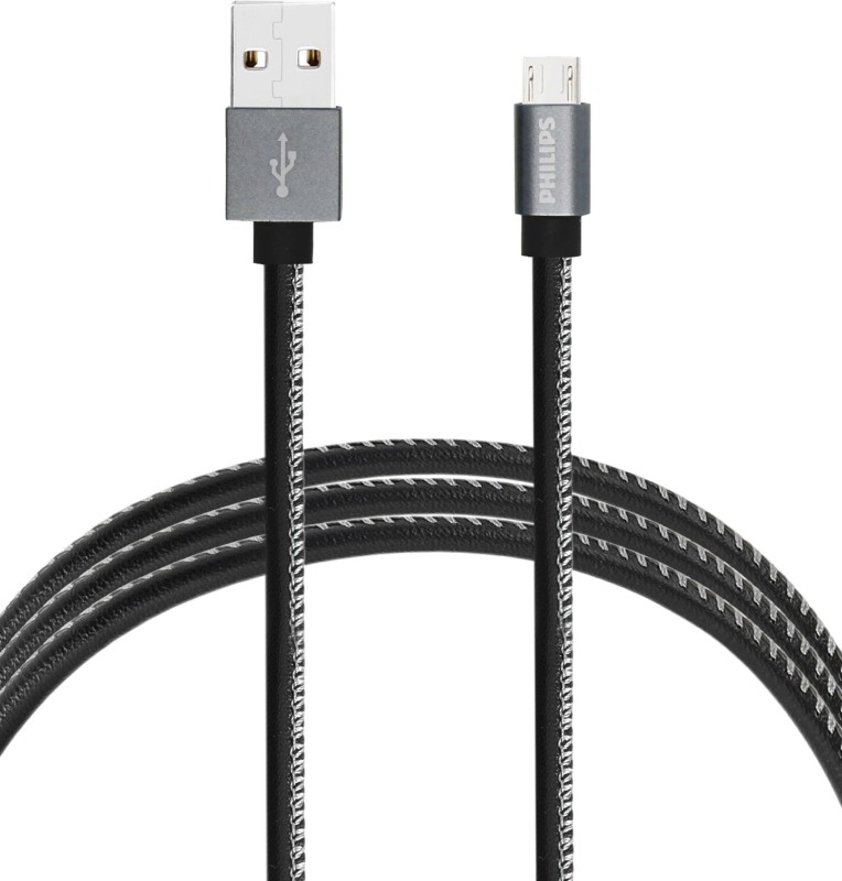 Philips DLC2518B Leather Braided Micro USB Cable