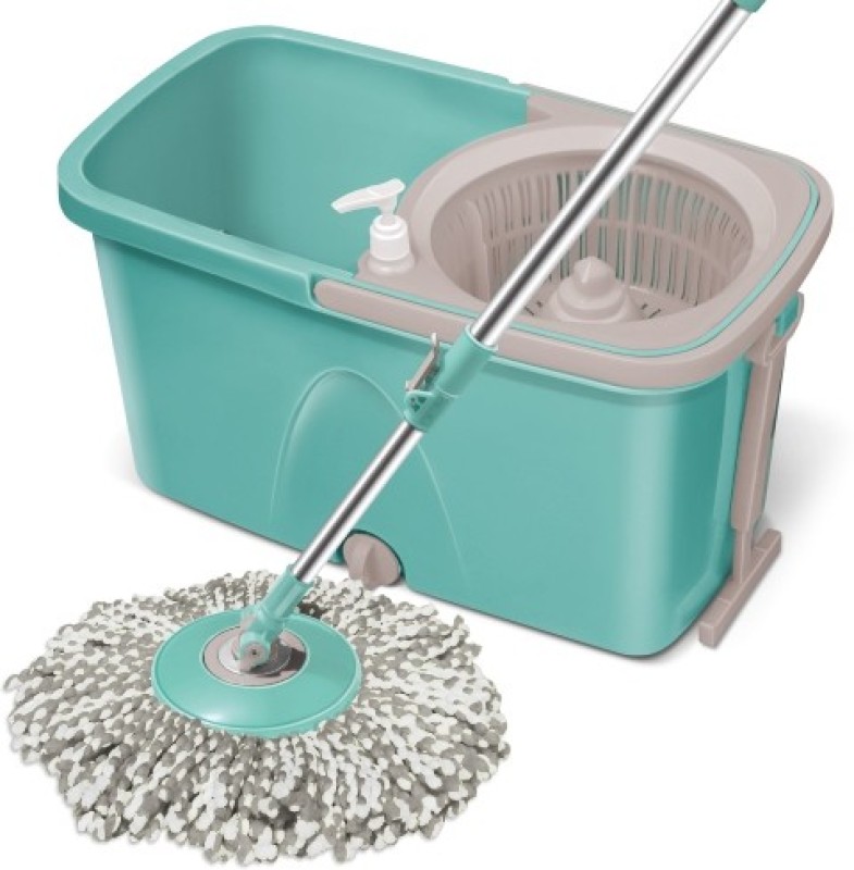 Spotzero By Milton Classic Spin Mop Set  (Built in Wringer Green) Rs.799 - Flipkart