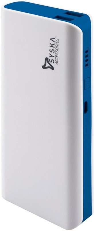 Syska 11000 mAh Power Bank (x-110-wb)  (White,Blue, Lithium-ion) Rs.699