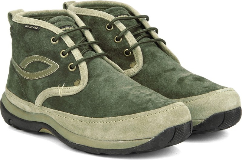 Woodland Mid Ankle Sneakers For Men  (Green) Rs.2129 - Flipkart