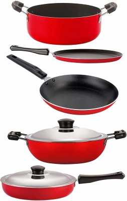 NIRLON Cookware Set  (PTFE (Non-stick), Aluminium, 5 - Piece)