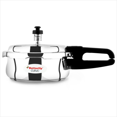 Butterfly Curve 2 L Induction Bottom Pressure Cooker  (Stainless Steel)