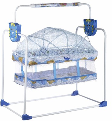 Flipzon Baby Moov (Mobile Swing) with Mosquito Net for New Born Baby Bassinet  (Blue)