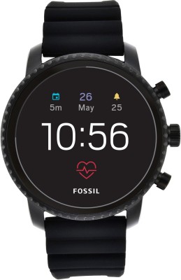 Fossil 4th Gen Explorist HR Smartwatch  (Black Strap, Regular)