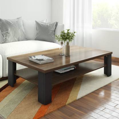 Crystal Furnitech Sigma Engineered Wood Coffee Table  (Finish Color - wallnut + wenge)