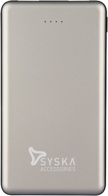 Syska 10000 mAh Power Bank (Fast Charging, 12 W)  (Silver, Lithium Polymer)