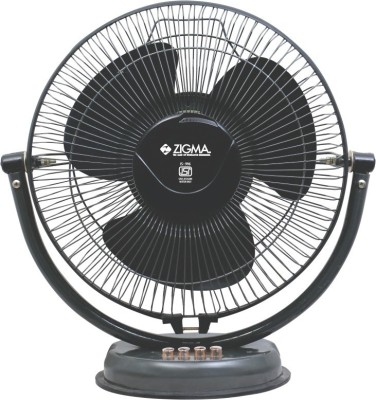 Zigma TIKTIK Quiet Portable 300 mm Ultra High Speed 3 Blade Table Fan  (Black, Pack of 1)