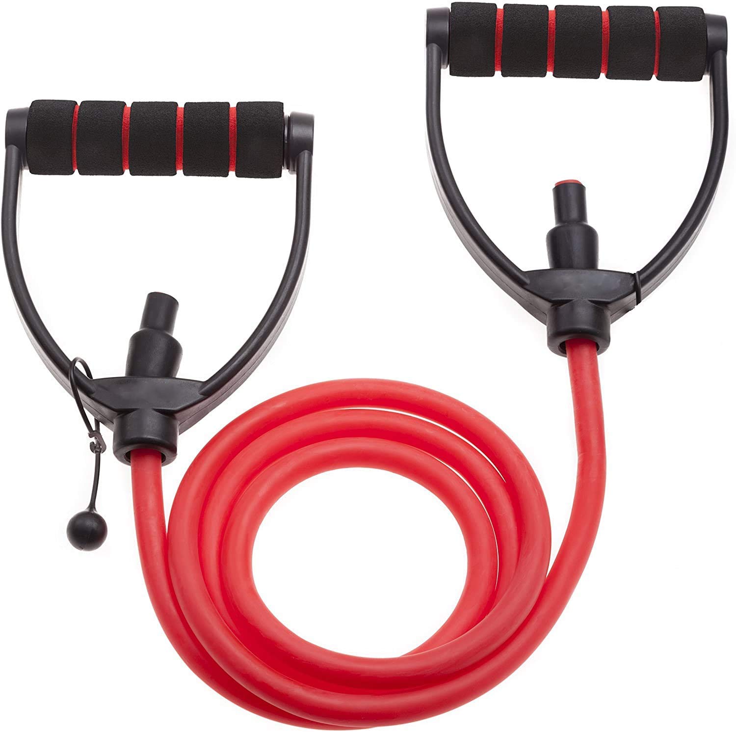 FirstFit Premium Single Toning Tube Resistance Band Exercise Cord with Comfort Handles