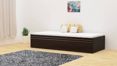 Okra Comet Engineered Wood Diwan  (Finish Color - African Walnut)