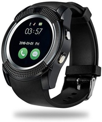 Riz Pop V8 4G Smart Notifier Health Smartwatch  (Black Strap, Regular)