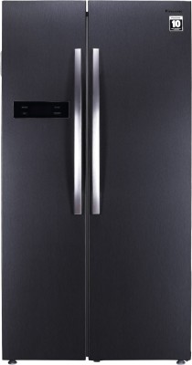Panasonic 584 L Frost Free Side by Side (2019) Refrigerator  (Dark Grey Steel, NR-BS60MHX1)