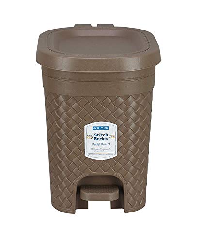Woxxin Stitch Pedal Waste Bin Modern Design Trash Can Plastic Dustbin - 7L (MULTICOLOR)
