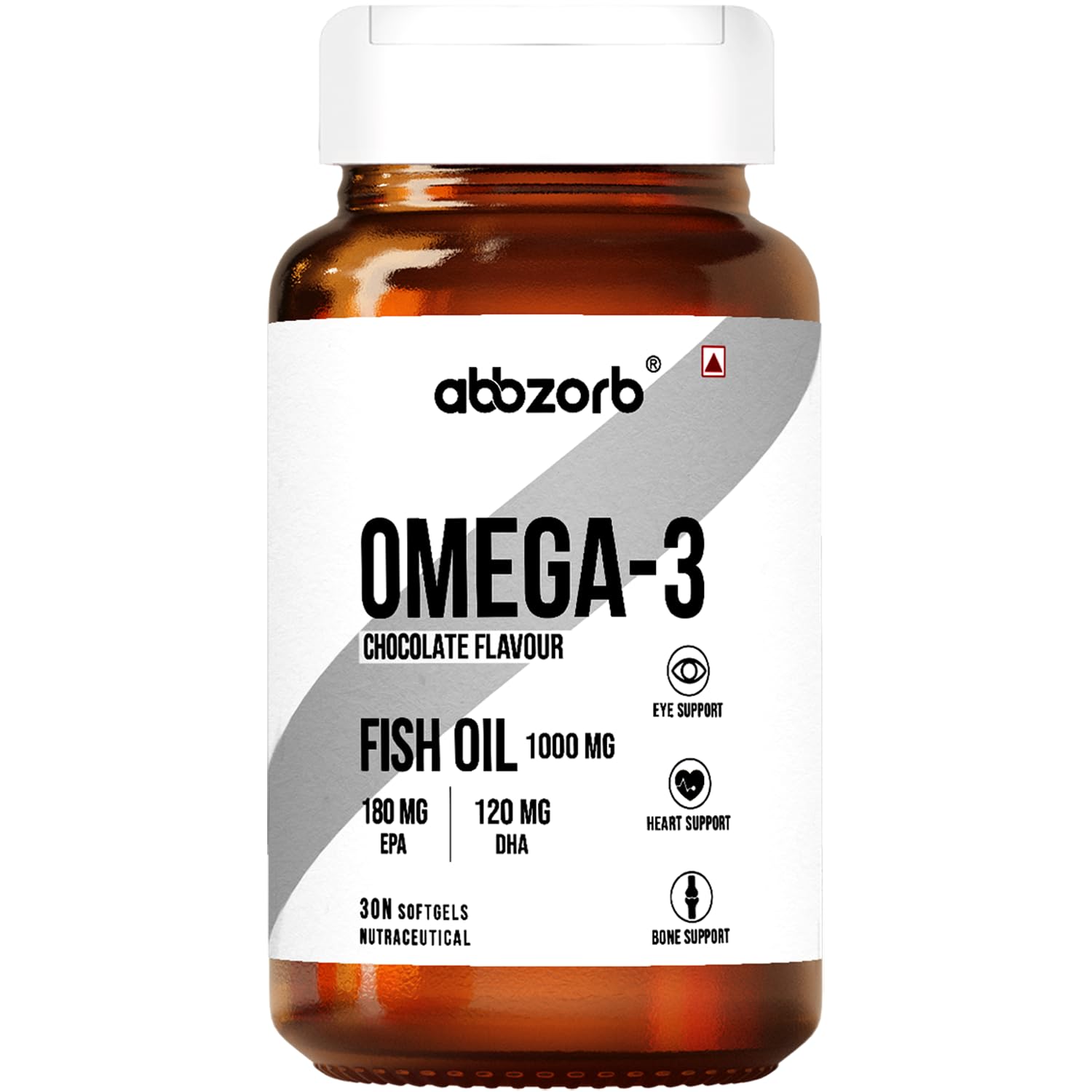 Abbzorb Omega-3 Fish Oil Capsule for Men and Women 1000mg - 30N Softgels