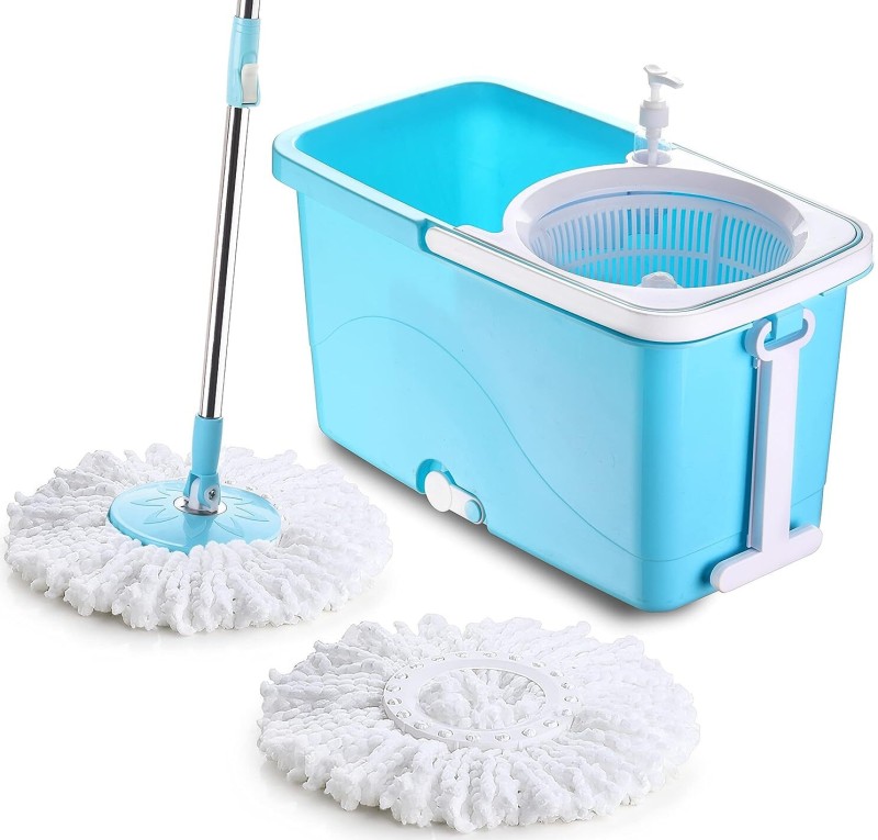 Ganesh MASTER PLASTIC SPIN Wet &amp; Dry Mop  (Blue)