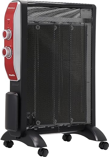 Havells Room Heater Pacifio Mica Convenction 1500 watt with Micathermic Technology &amp; 2 Heat Setting (Black &amp; Rose Gold)