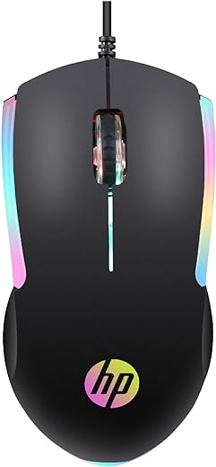 HP M160 USB Wired Gaming Optical Mouse with LED Backlight