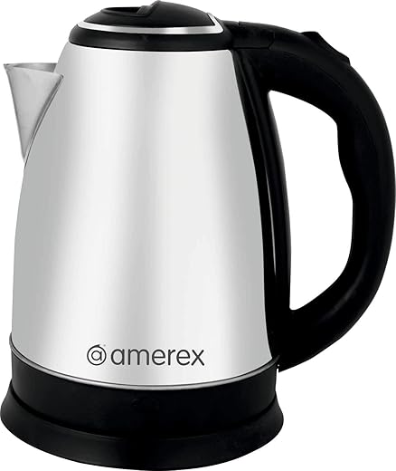 Amerex 1.8L Electric Kettle With Auto Shutoff &amp; Power Indicator (1000 Watt)
