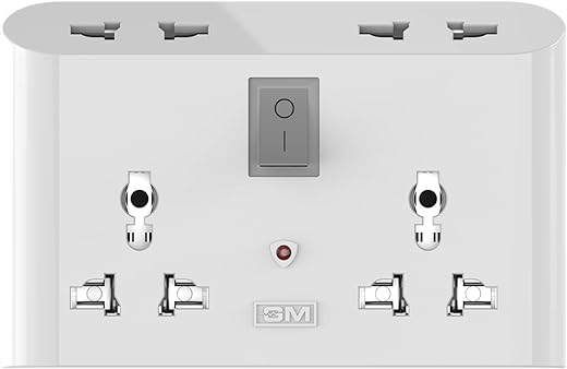GM 3019 3 Pin Universal Multi Plug Travel Adaptor with 6 AMP