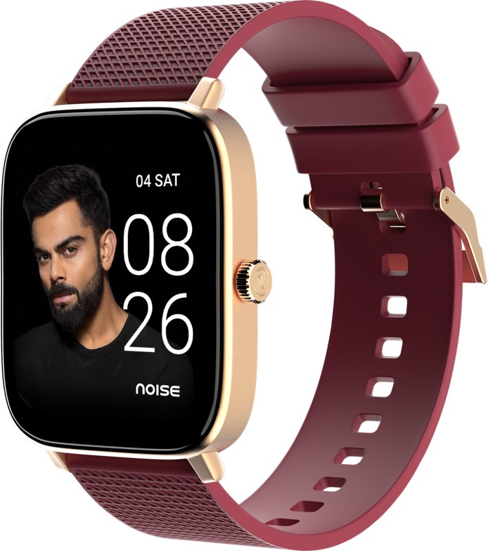 Noise Thrive 1.85'' Display Smartwatch  (Deep Wine Strap, Regular)