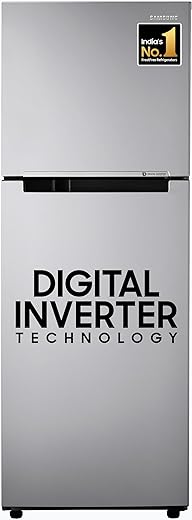 Samsung 236 L, 3 Star, Digital Inverter, Double Door Refrigerator (RT28C3053S8/HL, Silver, Elegant Inox, 2024 Model)