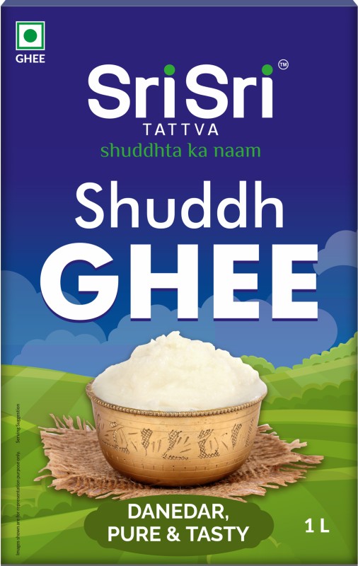 Sri Sri Tattva Shuddh Ghee - Danedar, Pure &amp; Tasty, Ghee 1 L Tetrapack