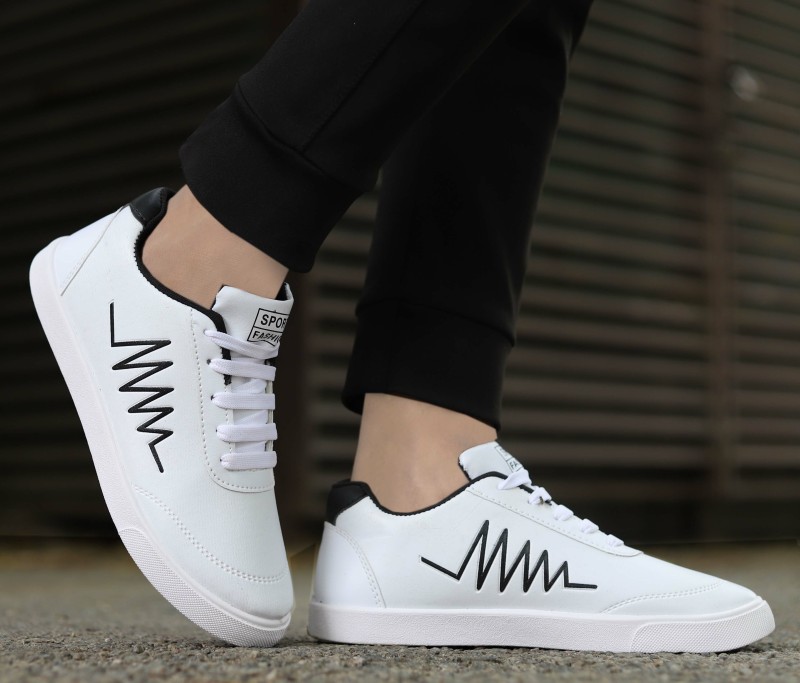 aadi Lightweight Daily Use Sneakers For Men  (White, Black)