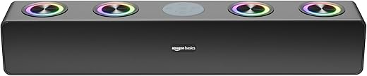 Amazon Basics C20R4 16W Bluetooth Soundbar with 2000 mAh Battery | 2X Bass | Up to 10 hrs of playback | 4 RGB Lights