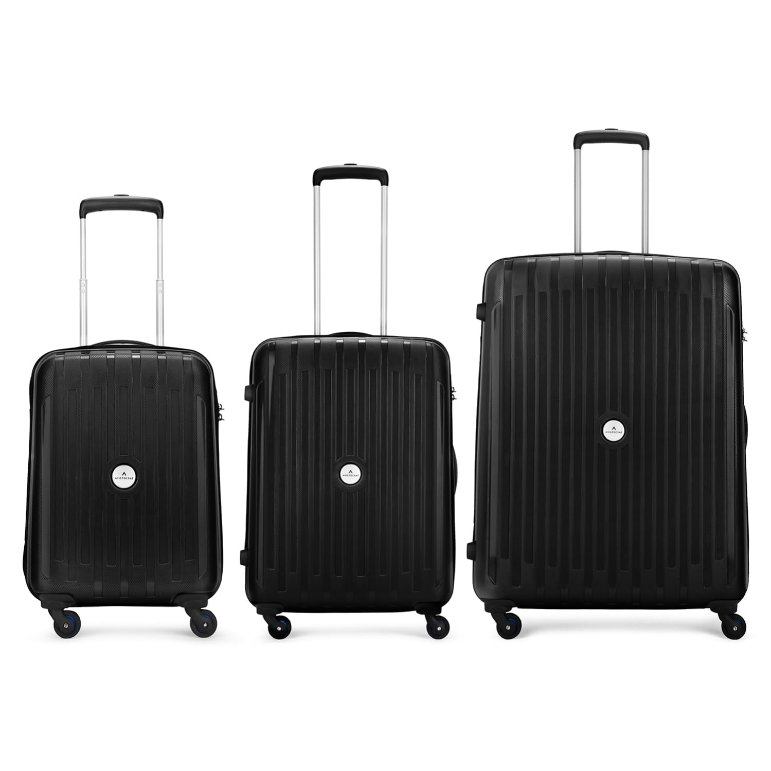 Aristocrat Armstrong 3 Pc Set Cabin 55 Cm(Small) Check-in 66 Cm(Medium) Check-in 75 Cm(Large) 4 Wheels Trolley Bags