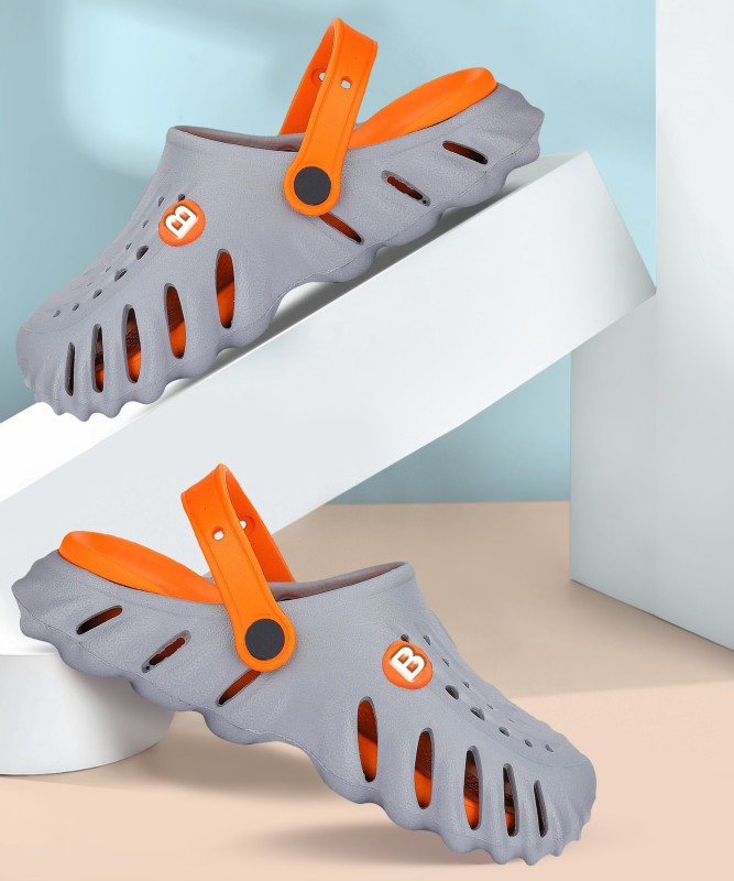 BERSACHE Sling Back Clogs For Boys (Grey , 9-10 Years)