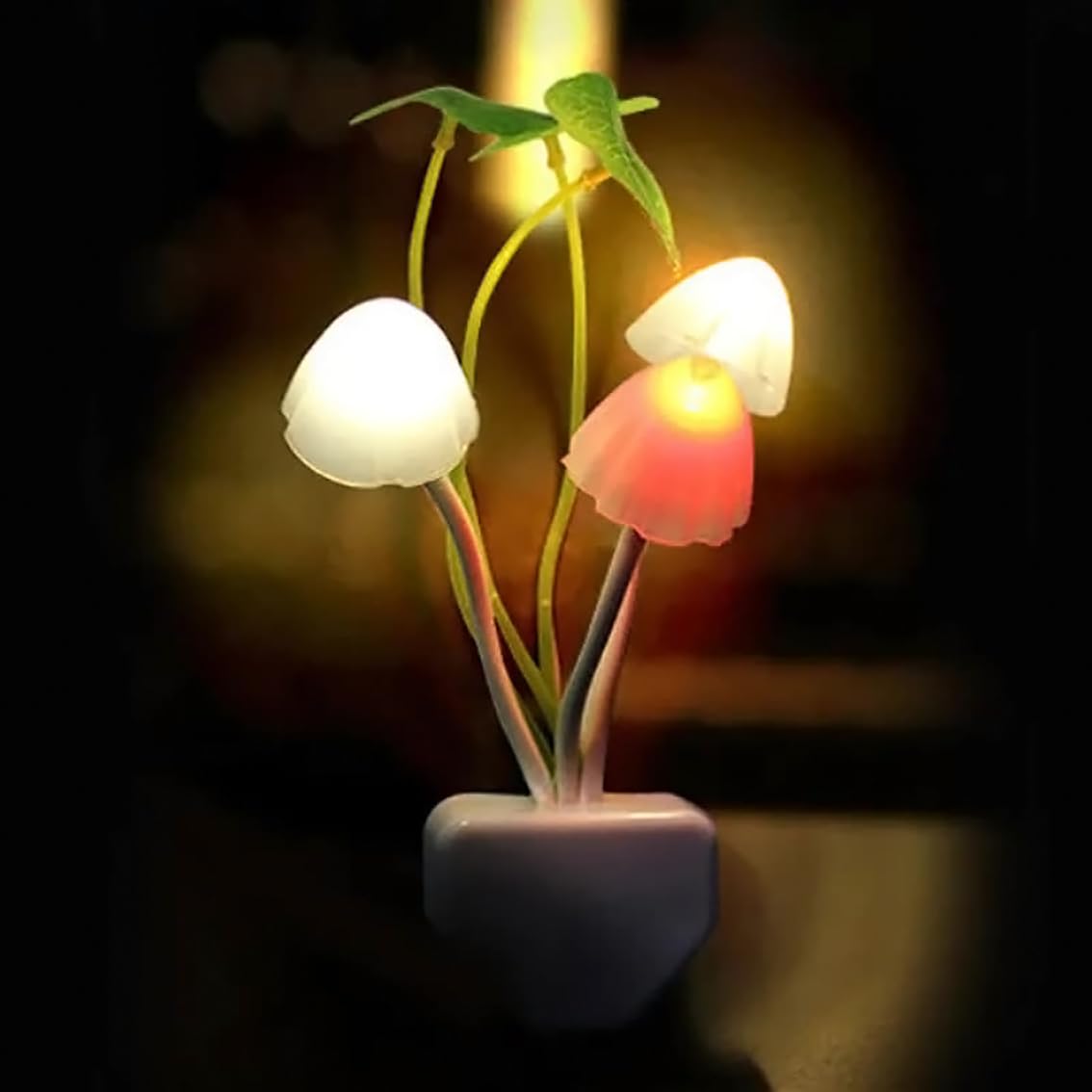 GLUN Magic 3D LED Night Lamp with Plug Smart Sensor auto On/Off