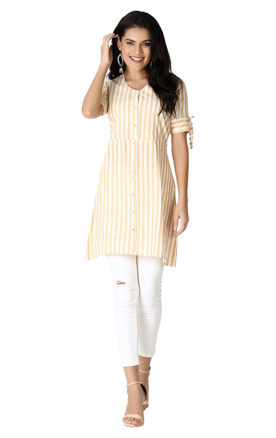 Greciilooks Women Rayon Straight Regular Fit Dress