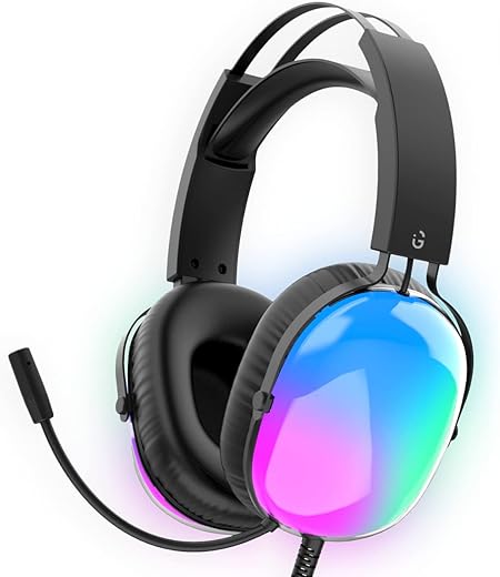 iGear Falcon Wired Gaming Headphone with Active Noise Cancellation(ANC)|RGB Headphone with 360° Mic