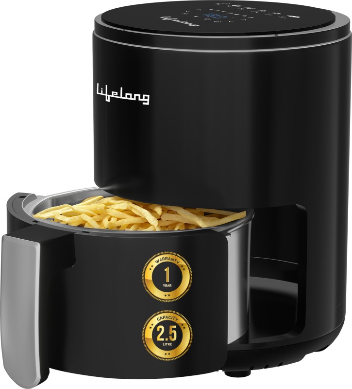 Lifelong LLHFD425 with Digital Touch Panel | 1000 W Reheat and Bake Air Fryer  (2.5 L)