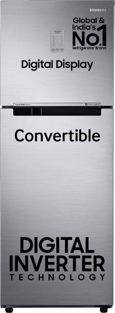 SAMSUNG 236 L Frost Free Double Door 3 Star Refrigerator with Digital Inverter and Display  (Elegant Inox, RT28C3733S8/HL)