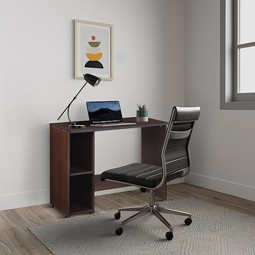 Amazon Brand - Solimo Enkindle Engineered Wood Study Table wiith 2 Shelves