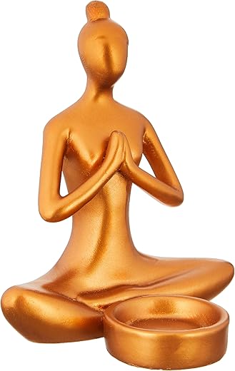 Amazon Brand - Solimo Yoga Lady Showpiece for Home Decor