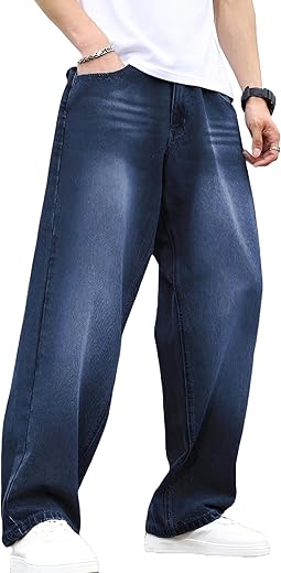 Ben Martin Men's Denim Cotton Oversized Loose Baggy Fit Jeans Pants