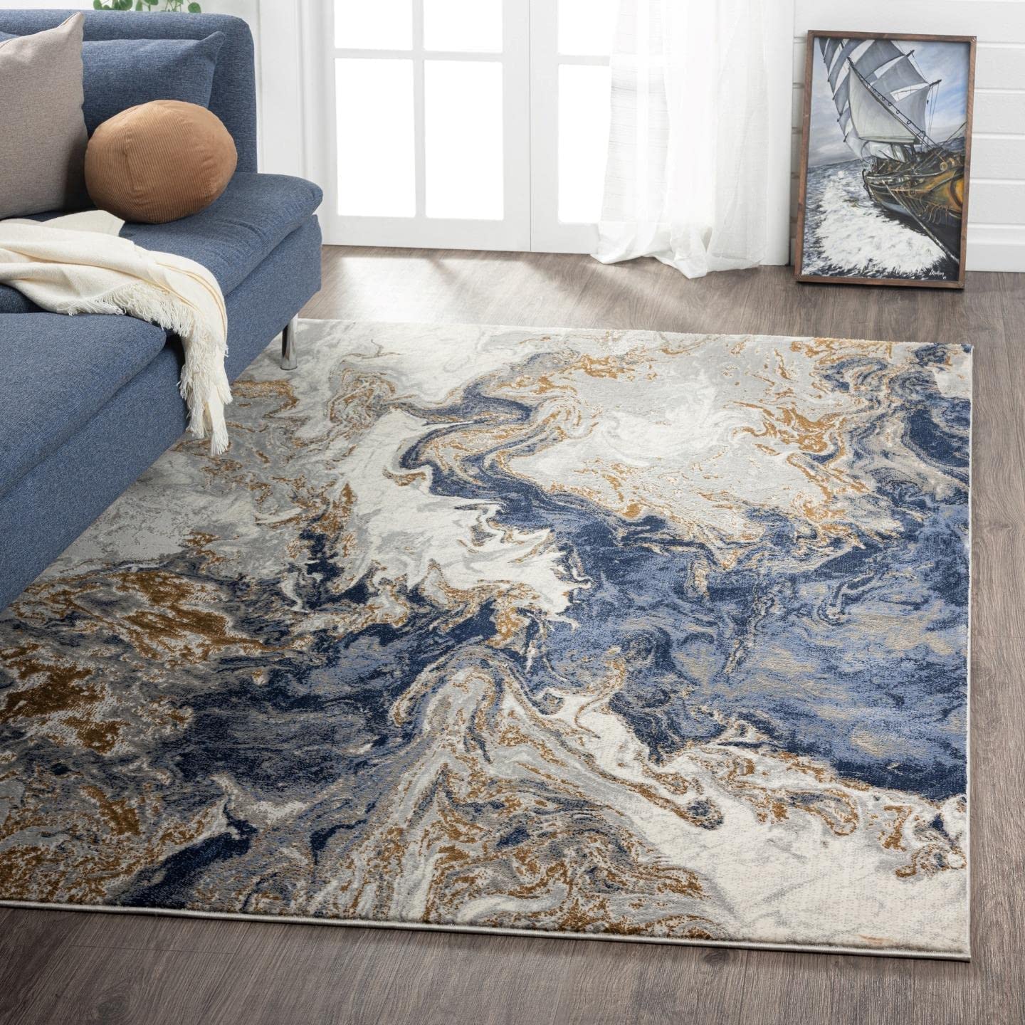 ishro home 3 x 5 Feet 3D Jet Multi Printed 3D Jet Vintage Persian Carpet Rug Runner and Carpets for Bedroom/Living Area/Home