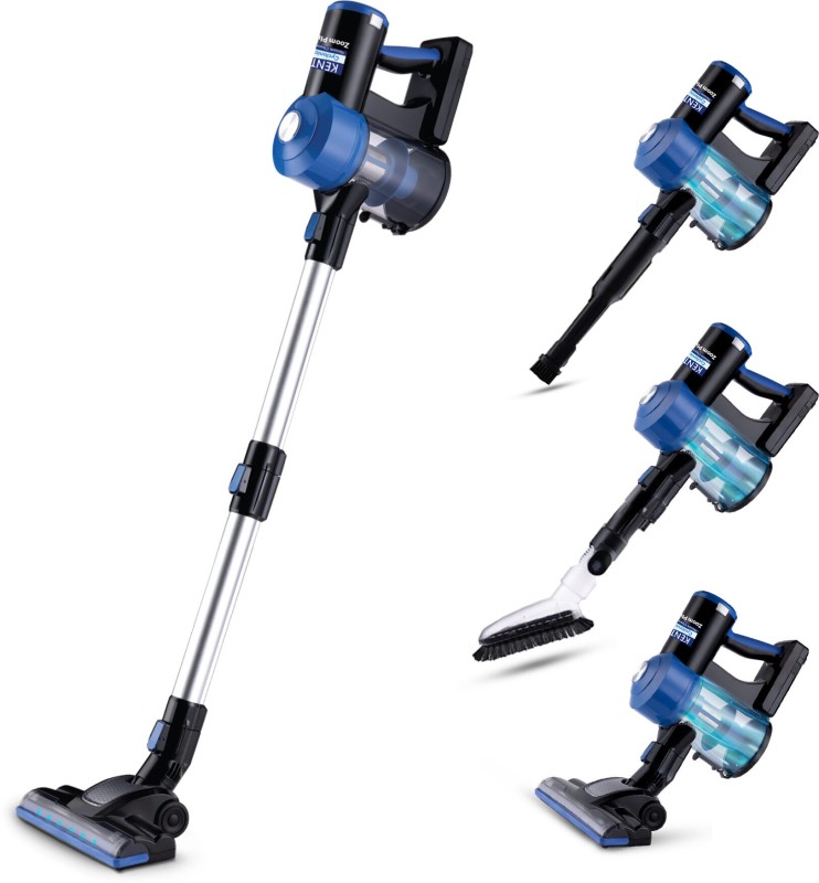 KENT 116132-Zoom Plus Cordless Vacuum Cleaner  (Blue, Black)