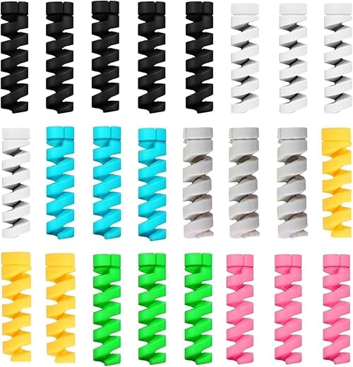 Lapster 25 pcs mix Spiral Charger Spiral Charger Cable Protectors