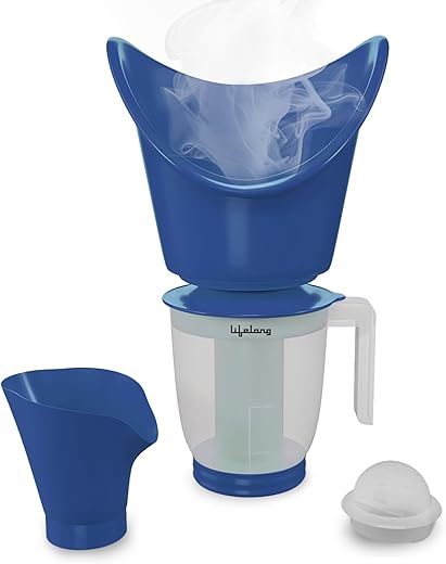 Lifelong LLS72 Face, Nose and Cough Steamer|3 in 1 Plastic Steam Vaporizer