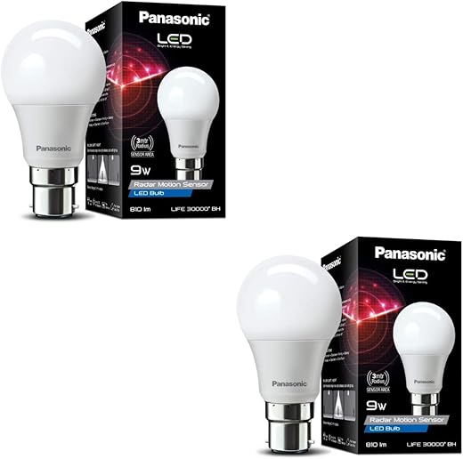 Panasonic 9 Watt Motion Sensor LED Bulb for Home with 3 Mtr Radius Sensor Area