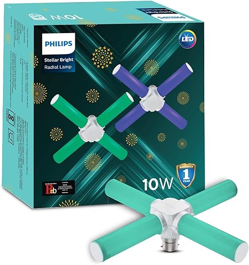 Philips 10-Watts B22 Green Radial LED Bulb(Pack of 1)