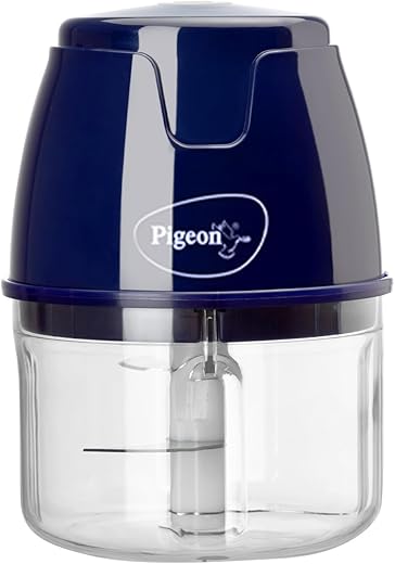 Pigeon Zoom Electric Chopper 250 ml, Portable with 3 Stainless Steel blades 